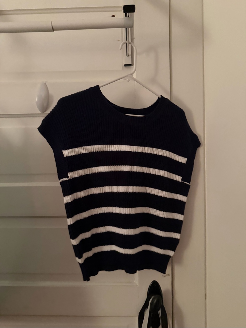 Marshalls Black and White Striped Knit Top